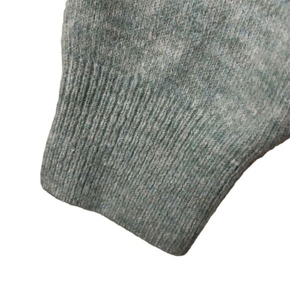 PageOne blue oversized drop sleeve sweater mock neck rib trim XXL - Picture 4 of 11